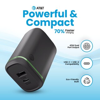 Foto 2 | Foto 2 | Cargador De Pared At&t 42w Puerto Doble Usb-c + Usb-a Carga Rápida Pd 3.1 - Venta Internacional.