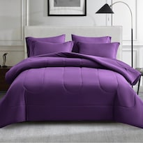 Juego De Edredón Maple&stone Púrpura Completo Con 7 Piezas - Juego Para Cama - Venta Internacional.