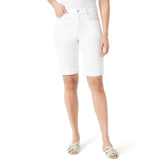 Foto 1 | Foto 1 | Shorts Gloria Vanderbilt Amanda Bermuda Tiro Alto Blanco - Venta Internacional.