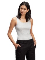 Camiseta Sin Mangas Tipo Tank Top Gap De Algodón Acanalado Para Mujer Gris Claro Talla L - Venta Internacional.