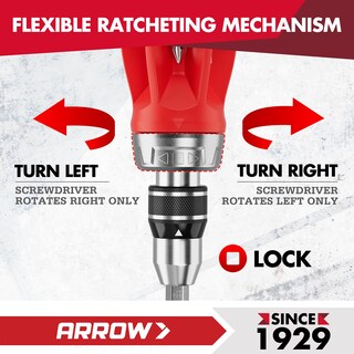 Foto 5 | Foto 5 | Destornillador De Trinquete Arrow Stubby 12 En 1 Con Acero S2 De Primera Calidad - Venta Internacional.