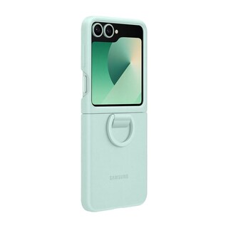 Foto 1 | Foto 1 | Funda Oficial De Silicona Samsung Galaxy Con Anillo Para Z Flip6 En Menta - Venta Internacional.