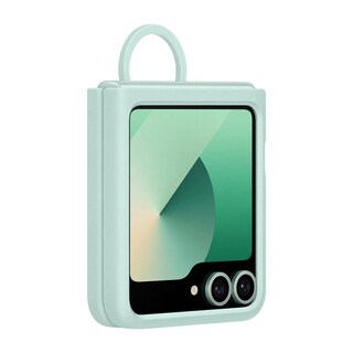 Foto 3 | Foto 3 | Funda Oficial De Silicona Samsung Galaxy Con Anillo Para Z Flip6 En Menta - Venta Internacional.