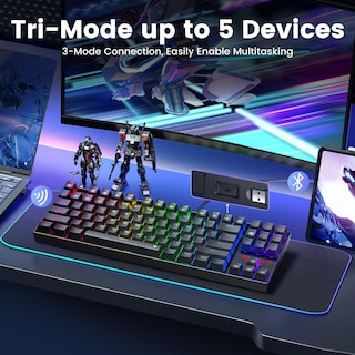 Foto 3 | Foto 3 | Teclado Inalámbrico Para Juegos Redragon K552-krs Con Retroiluminación - Venta Internacional.