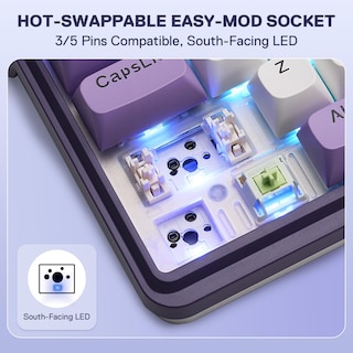 Foto 7 | Foto 7 | Teclado Para Videojuegos Redragon K745 Pro Inalámbrico Con Sistema Gasket Rgb - Venta Internacional.