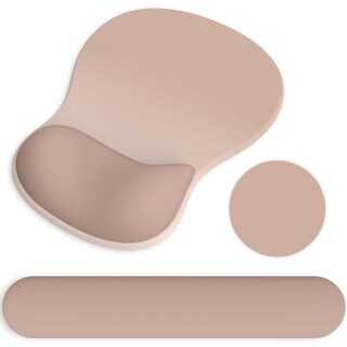 Foto 1 | Foto 1 | Mouse Pad Y Descansa Muñecas Para Teclado G Jgoo Ergonómico Marrón - Venta Internacional.