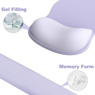 Foto 4 | Foto 4 | Set De Pad Para Ratón Y Reposa Muñecas Para Teclado G Jgoo Ergonómico Morado - Venta Internacional.