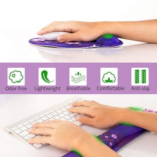 Foto 3 | Foto 3 | Set De Soporte Ergonómico Para Muñeca Con Teclado Y Mouse Aortdes - Venta Internacional.