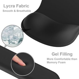 Foto 4 | Foto 4 | Set De Mouse Pad Y Reposamuñecas Para Teclado G Jgoo Ergonómico Negro - Venta Internacional.