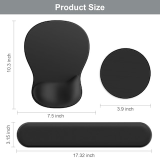 Foto 7 | Foto 7 | Set De Mouse Pad Y Reposamuñecas Para Teclado G Jgoo Ergonómico Negro - Venta Internacional.