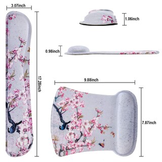 Foto 2 | Foto 2 | Set De Alfombrilla Para Teclado Y Mouse Aortdes Ergonómico Con Reposamuñecas - Venta Internacional.