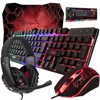 Foto 1 | Foto 1 | Teclado Y Ratón Para Juegos Y Alfombrilla De Ratón Y Auriculares Para Juegos Orzly Hornet Rx-250 - Venta Internacional.