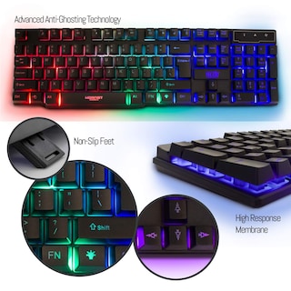 Foto 2 | Foto 2 | Teclado Y Ratón Para Juegos Y Alfombrilla De Ratón Y Auriculares Para Juegos Orzly Hornet Rx-250 - Venta Internacional.