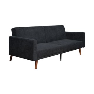 Foto 1 | Foto 1 | Sofá Cama Aren Tapizado En Lino Negro Diseño Nórdico Ilios Innova Con Respaldo Dividido Reclinable Para Sala De Estar