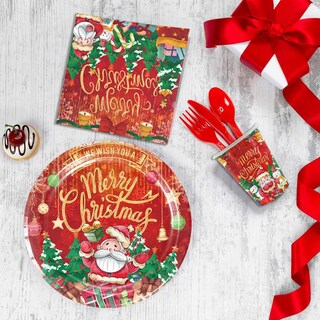 Foto 4 | Foto 4 | Kit Navideño De Vajilla Servilletas Ventdepot Mxdxh-006 10kits Navideño Multicolor