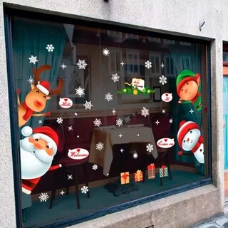 Foto 5 | Foto 5 | Pegatinas De Ventana Navideñas Ventdepot Mxkmr-002 4 Piezas Multicolor