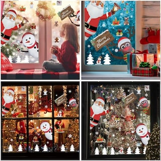Foto 6 | Foto 6 | Pegatinas De Ventana Navideñas Ventdepot Mxkmr-002 4 Piezas Multicolor
