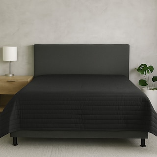 Foto 5 | Foto 5 | Colcha Trinity Color Negro Individual + Sábanas Basic + Almohada Osos