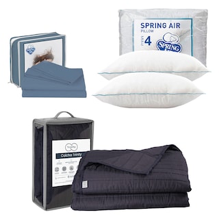 Foto 1 | Foto 1 | Colcha Trinity Color Azul Marino Queen Size + Sábanas Basic + 2 Almohadas Osos