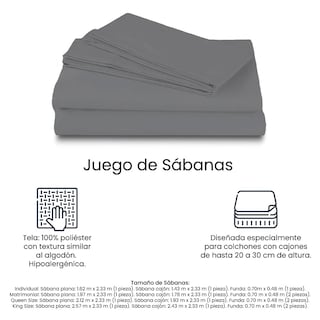 Foto 7 | Foto 7 | Colcha Trinity Color Negro Matrimonial + Sábanas Basic + 2 Almohadas Osos