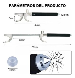Foto 4 | Foto 4 | Bastón de Seguridad para Automóvil Belug Plateado