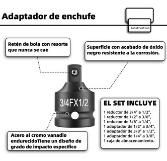 Foto 7 | Foto 7 | Juego Adaptador para Dado de Impacto Belug Azul 6 Piezas