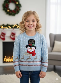 Foto 2 | Foto 2 | Suéter Navideño Muñeco de Nieve Infantil