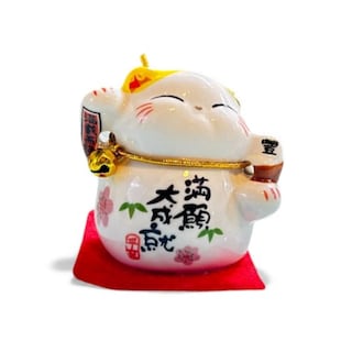 Foto 6 | Foto 6 | Set De 5 Mini Gatos De La Fortuna De Cerámica De 4 Cm De Color Blanco