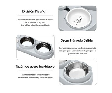 Foto 2 | Foto 2 | Bebedero y Comedero Xtellar Acero Inoxidable para Mascota