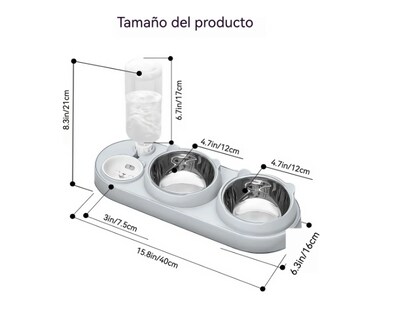 Foto 3 | Foto 3 | Bebedero y Comedero Xtellar Acero Inoxidable para Mascota