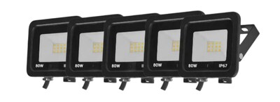 Foto 1 | Foto 1 | Reflector Xtellar Luz Led 80w Ip67 Exterior 5 Piezas