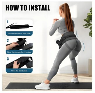 Foto 3 | Foto 3 | Cinturon Entrenamiento Xtellar Hip Thrust Empuje Ajustable Mancuerna