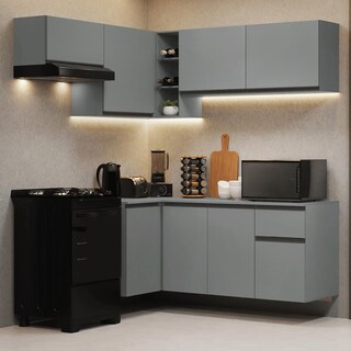 Foto 2 | Foto 2 | Cocina Integral Esquinero Modular Madesa Nice 325cm Gris