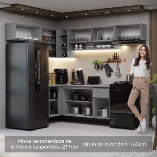 Foto 5 | Foto 5 | Cocina Integral Completa Modular Madesa Nice 405cm Gris