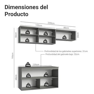 Foto 3 | Foto 3 | Cocina Integral Completa Modular Madesa Nice 200cm Gris