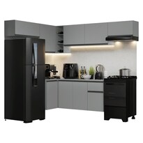 Cocina Integral Esquinero Modular Madesa Nice 405cm Gris