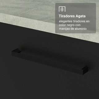 Foto 6 | Foto 6 | Kit Gabinete Bajo Con Armario De Vidrio Madesa Agata 70cm Bn