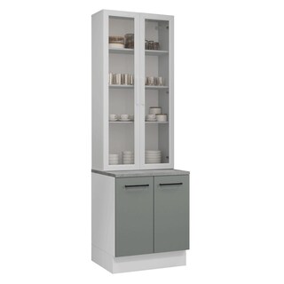 Foto 1 | Foto 1 | Kit Gabinete Bajo Con Armario De Vidrio Madesa Agata 70cm Bg