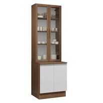 Kit Gabinete Bajo Con Armario De Vidrio Madesa Glamy 70cm Mb