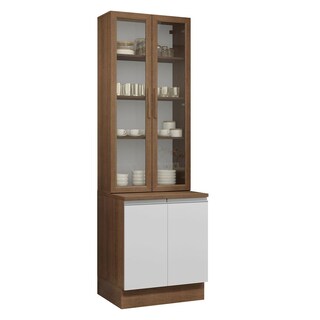 Foto 1 | Foto 1 | Kit Gabinete Bajo Con Armario De Vidrio Madesa Glamy 70cm Mb