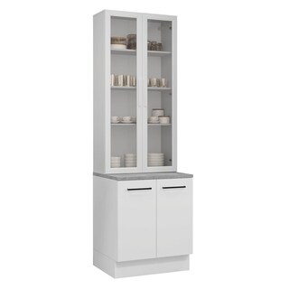 Foto 1 | Foto 1 | Kit Gabinete Bajo Con Armario De Vidrio Madesa Agata 70cm Bb