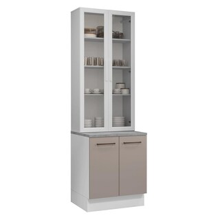 Foto 1 | Foto 1 | Kit Gabinete Bajo Con Armario De Vidrio Madesa Agata 70cm Bc