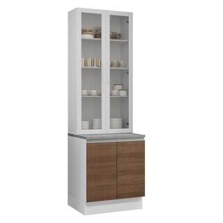 Foto 1 | Foto 1 | Kit Gabinete Bajo Con Armario De Vidrio Madesa Glamy 70cm Bm