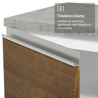 Foto 6 | Foto 6 | Kit Gabinete Bajo Con Armario De Vidrio Madesa Glamy 70cm Bm