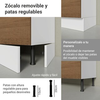 Foto 7 | Foto 7 | Kit Gabinete Bajo Con Armario De Vidrio Madesa Glamy 70cm Bm