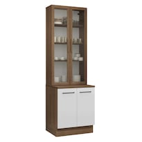 Kit Gabinete Bajo Con Armario De Vidrio Madesa Agata 70cm Mb