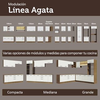 Foto 8 | Foto 8 | Kit Gabinete Bajo Con Armario De Vidrio Madesa Agata 70cm Mb