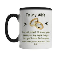 Taza De Café Husband To My Wife Cerámica 350 Ml - Venta Internacional.