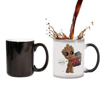Foto 1 | Foto 1 | Taza De Café De Cerámica Que Cambia De Color I Am Groot 330 G - Venta Internacional.