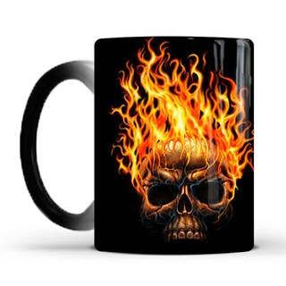 Foto 1 | Foto 1 | Taza Térmica Creepy Skull Cerámica Que Cambia De Color 330 Ml - Venta Internacional.